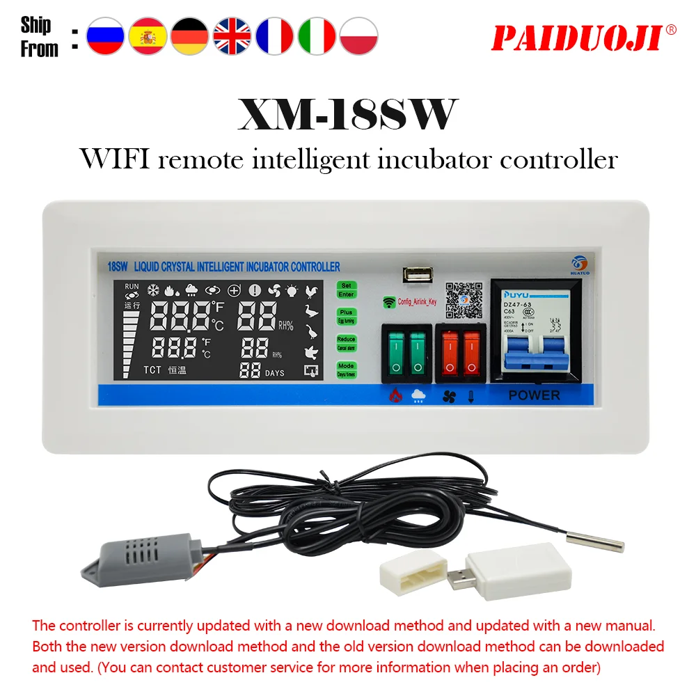 XM-18SW intelligente incubatore Controller WiFi telecomando intelligente uovo incubatore temperatura e umidità sistema App