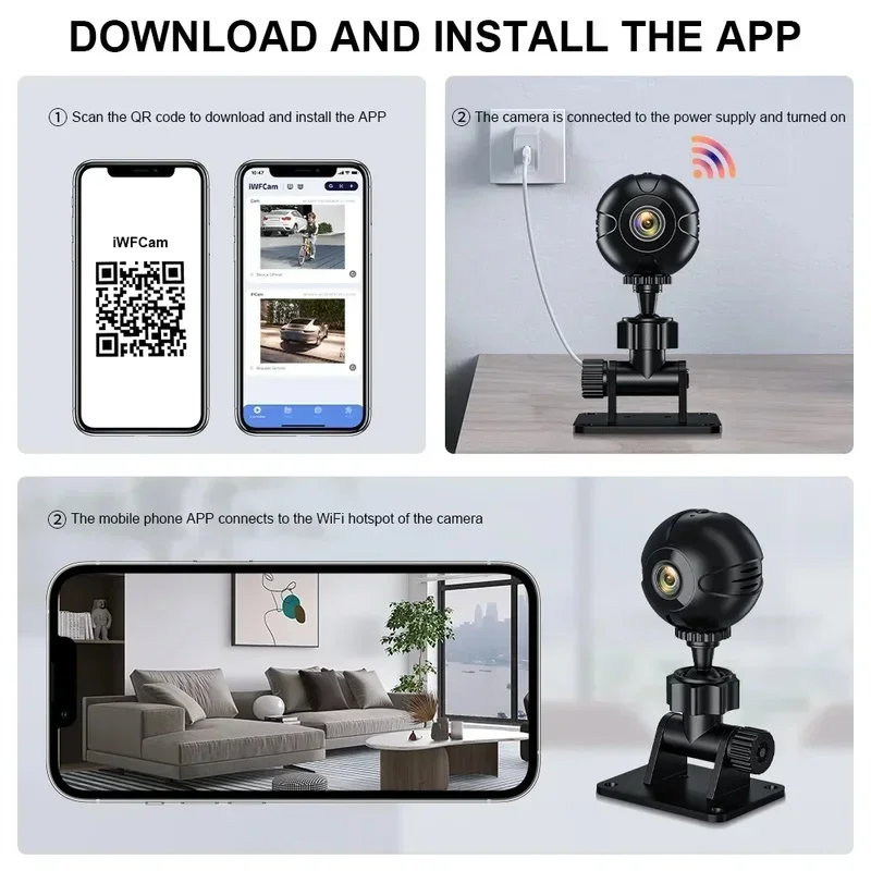 NEW Smart Motion Camera Wireless WiFi Security Camera Mini Outdoor Family Night Vision High Definition Intelligent Monitoring