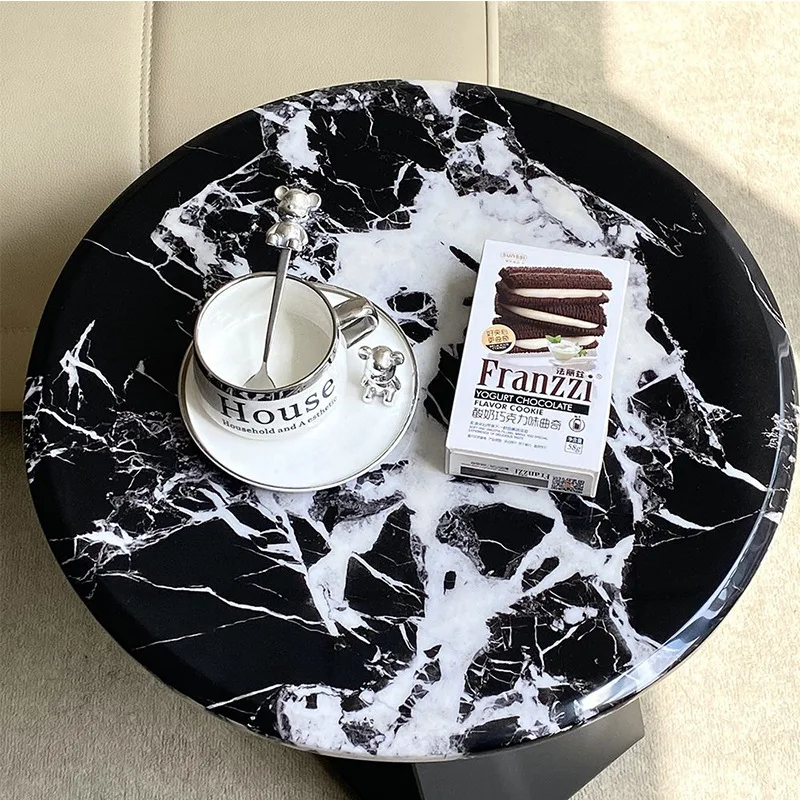 Round marble home living room sofa villa office tea table
