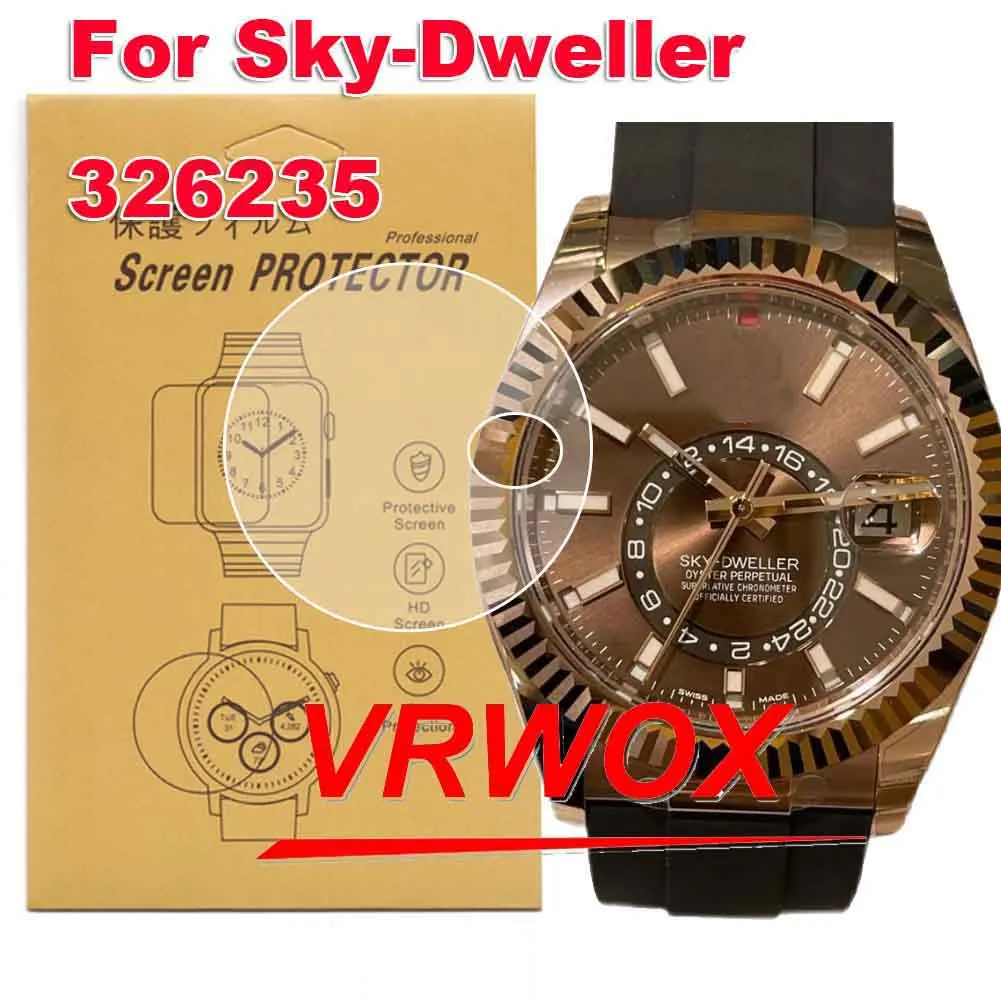 3Pcs Protector For 326235 m326935-0005 m326938  m326933 m326934 Clear TPU Nano Explosion-proof  SKY-DWELLER Oyster 42MM Datejust