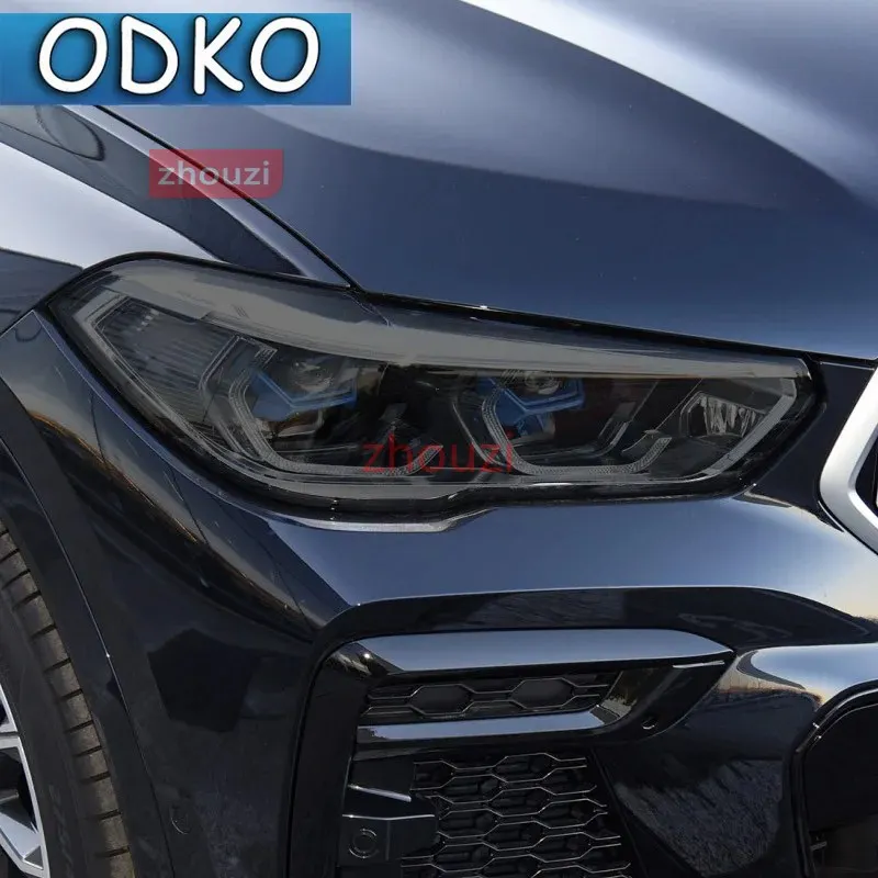 Car Headlight Tint Smoked Black Protective Film TPU Stickers For BMW X1 X2 X3 X4 X5 X6 X7  2008-2022 Accessories