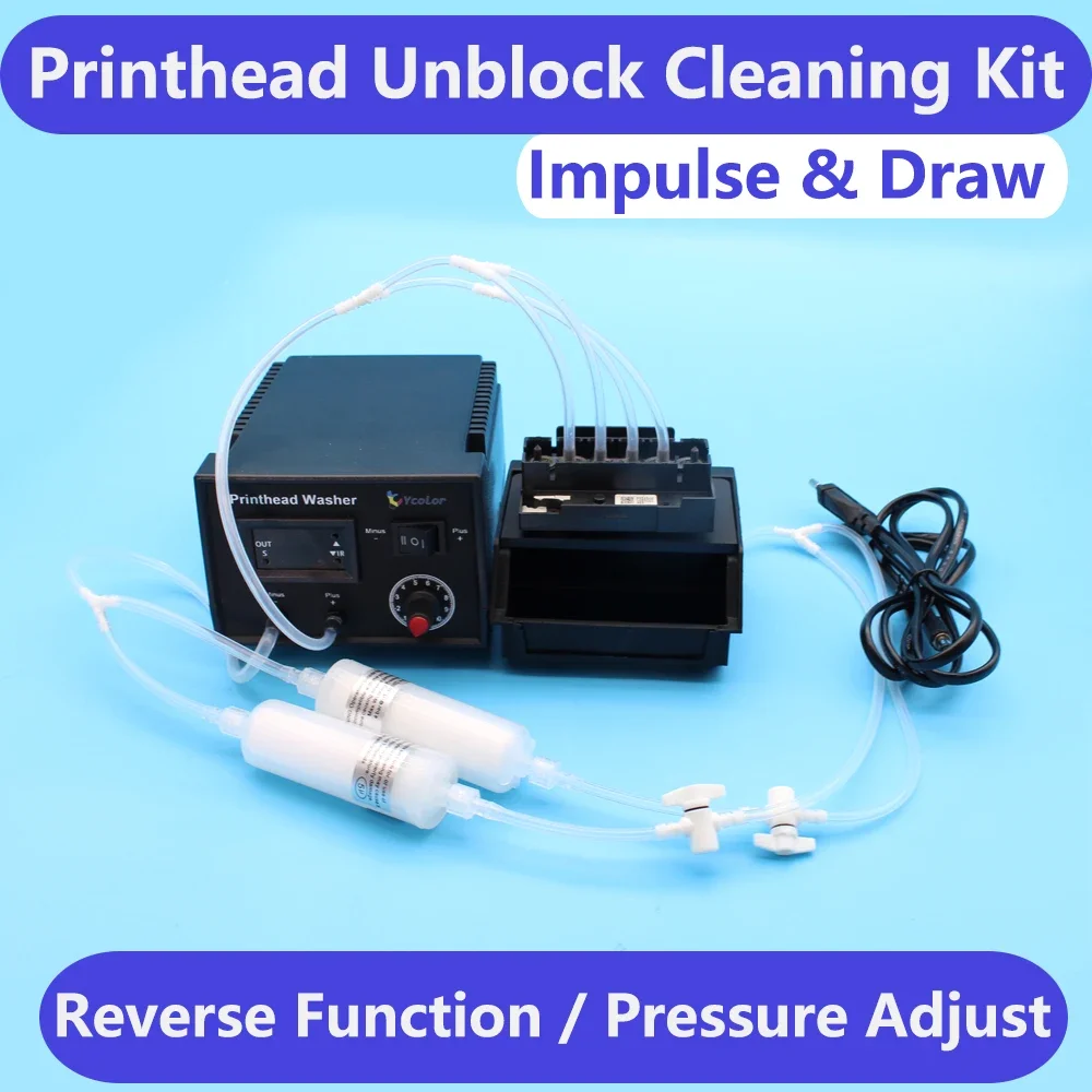 DTF Ink Printhead Wash Machine Clean Unclog Unblock Kit For Epson L1800 L805 1390 L800 i3200 XP600 Washer Print Head Cleanning