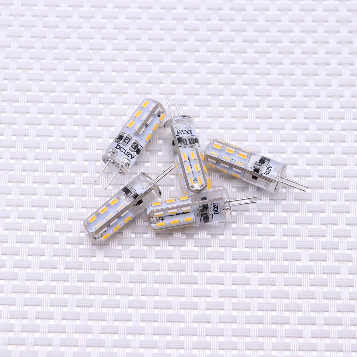 

5Pcs LED Bulbs G4 DC12V 2W 3014 Smd 6000-6500K Cool White 100Lm Energy Saving Easy Install for Home Lighting