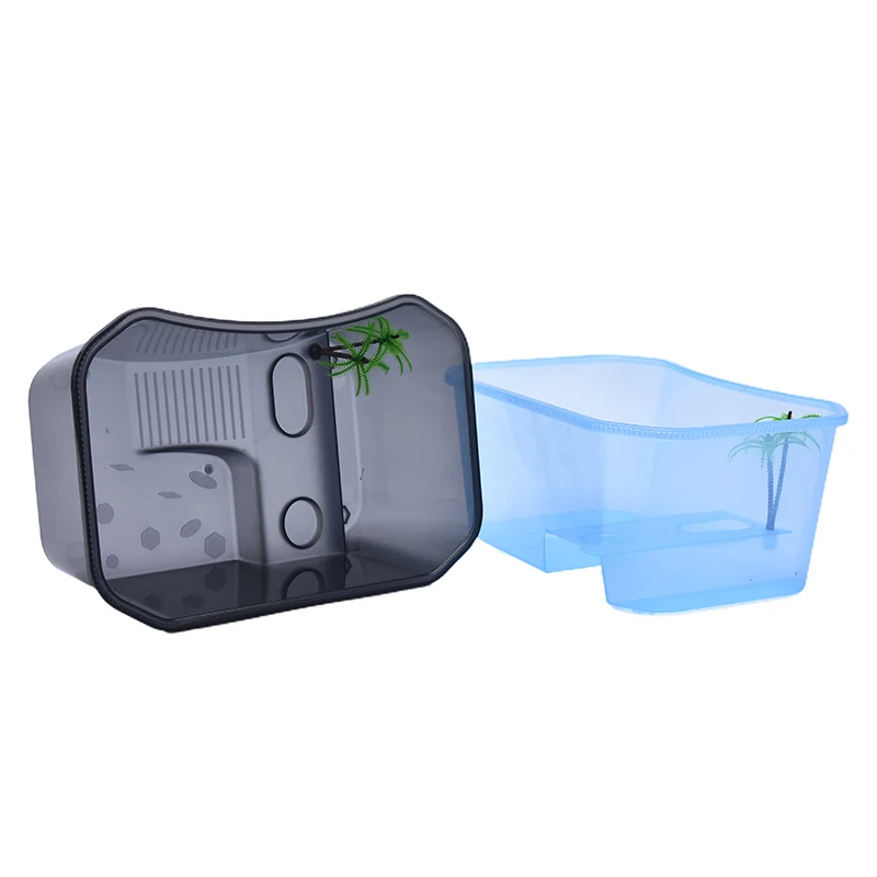 صندوق الزواحف الزواحف ، صندوق تغذية السلحفاة مع خزان منصة تشمس #3