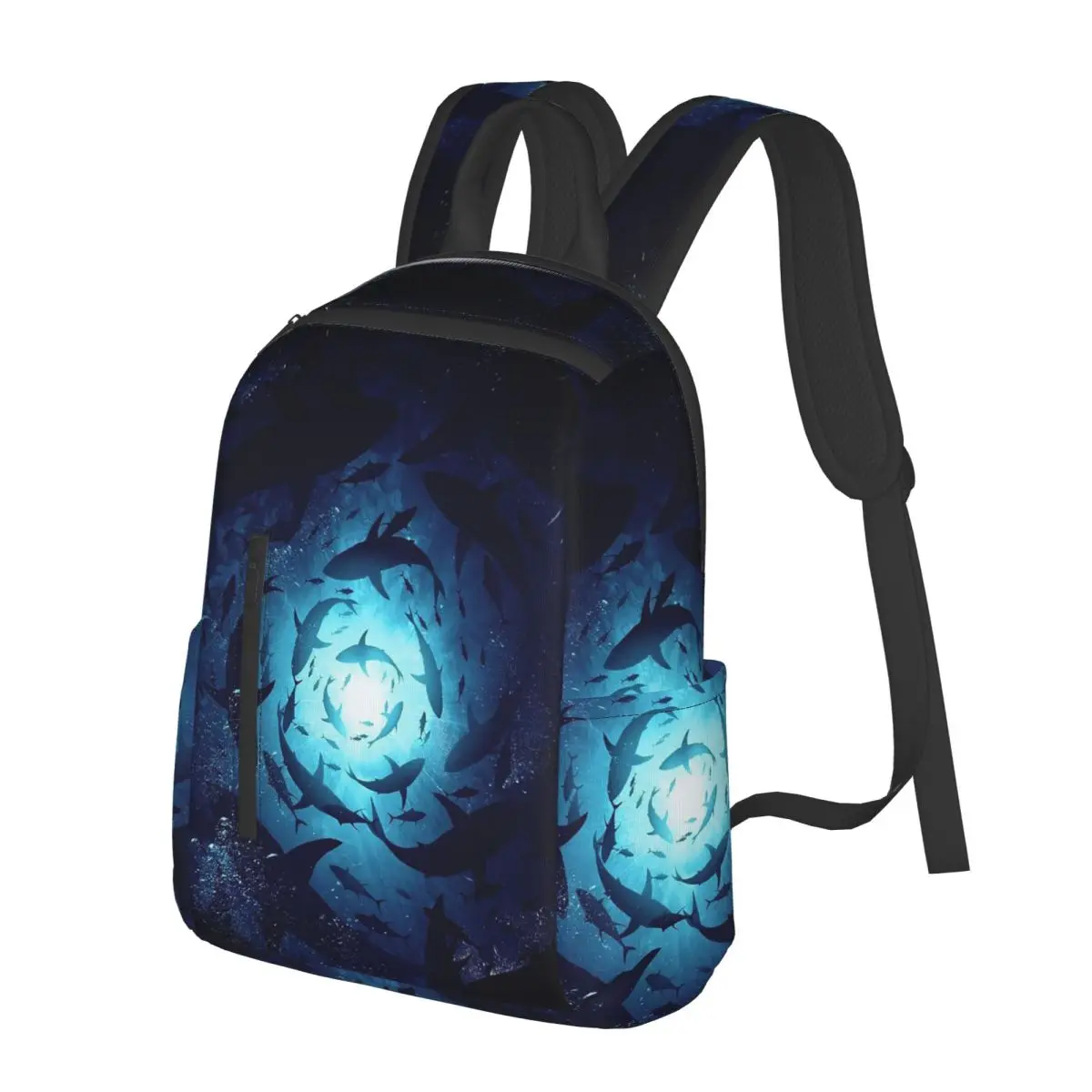 Deep Sea Shark Group Student Backpack School Bag Hiking Travel Daypack for Boys Girls Bookbag Shoulder Bags