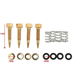 1 SET Solid Brass Idle Air Mixture Screw Carburetor Air Mixture Screws Part OEM 64750.001 For Weber DCOE Or IDF