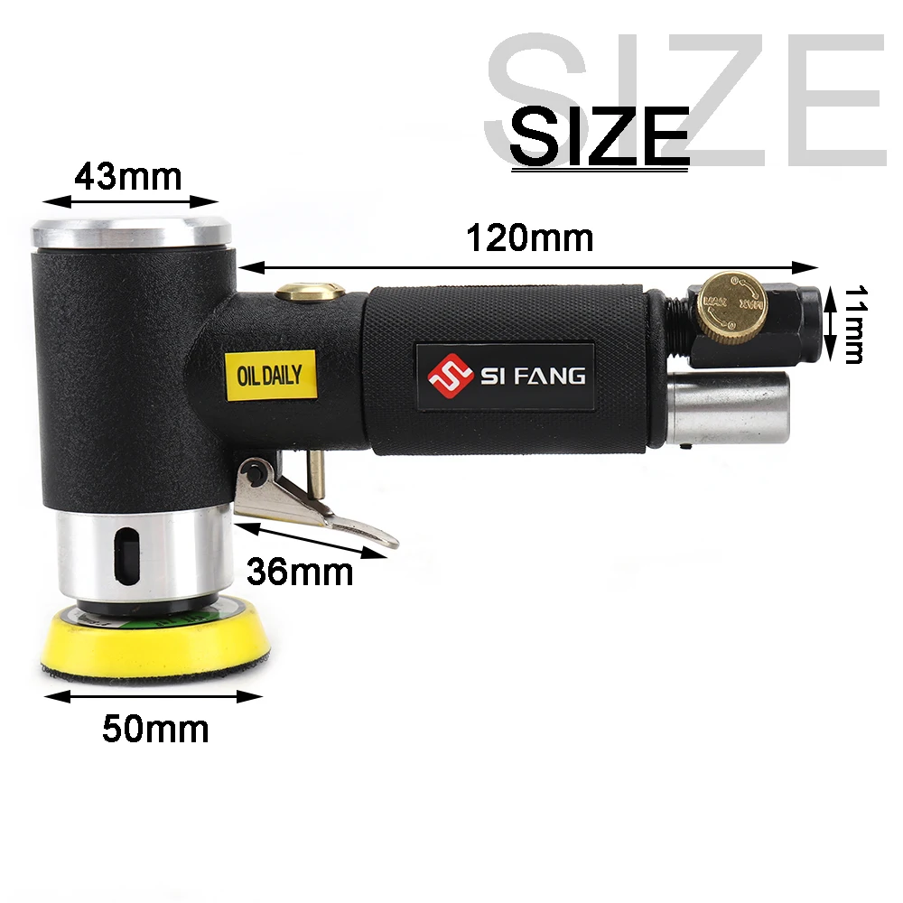 Mini Random Orbital Air Sander Kit Pneumatic Polishing Grinder with 1