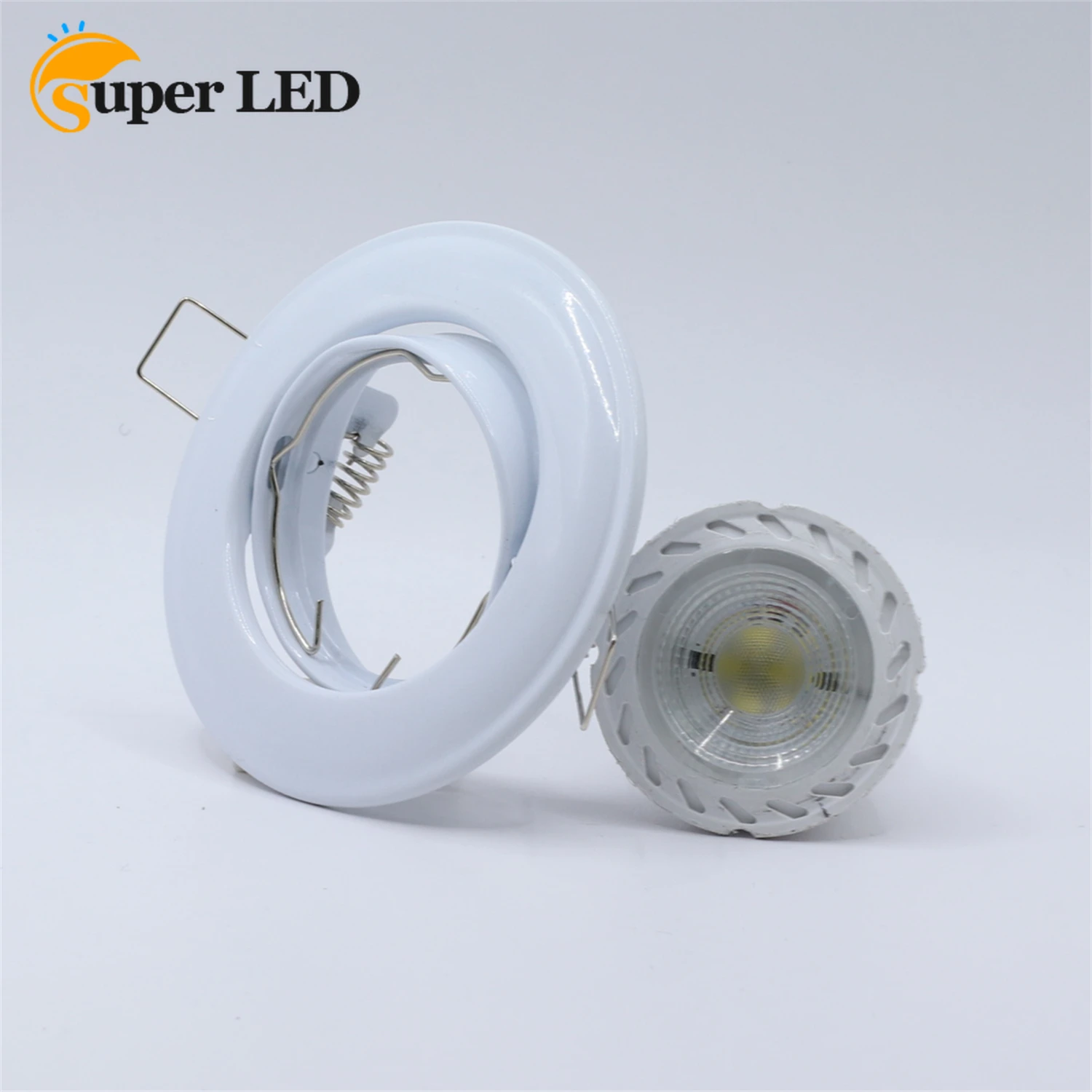 Round Gu10 Spot Bulb Recessed Led Ceiling Light Fixture Downlight MR16 E27 Fitting Mounting Spot Lights Frame