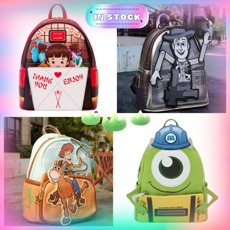 En Stock Loungefly Disney Pixar série de films mur E Toy Story Woody Lotso monstres université effrayer jeux Mini sac à dos cadeaux