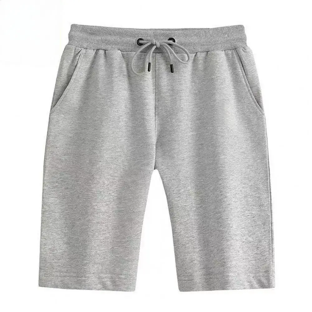 Casual Men Shorts Stylish Men's Summer Shorts with Elastic Waistband Side Pockets Quick-drying Fabric for Beach Fitness Casual