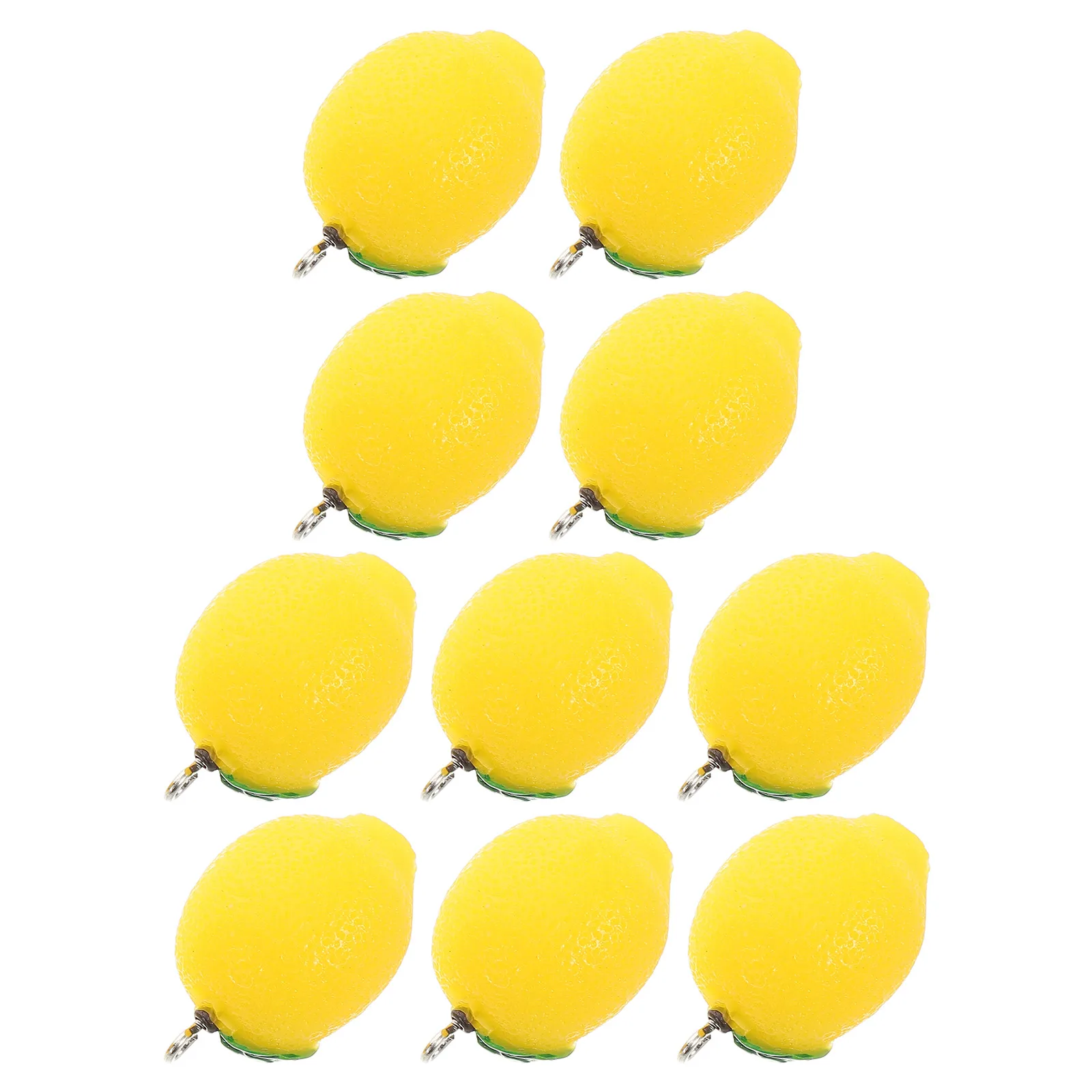 

10pcs Dangle Charms Lifelike Keychain Fake Pendant Yellow Artificial Lemon Charm For Jewelry Making Earring Bracelet Necklace