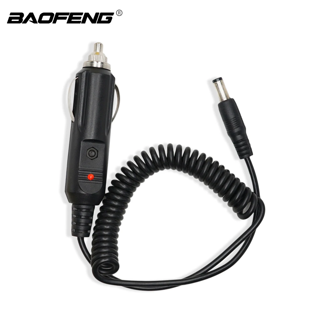 12V DC Power Car Charger for Walkie Talkie UV-5R UV9R UV-82 UV-9R Plus UV5RE 5RA Baofeng Accessories  Radio Charge Base Cord