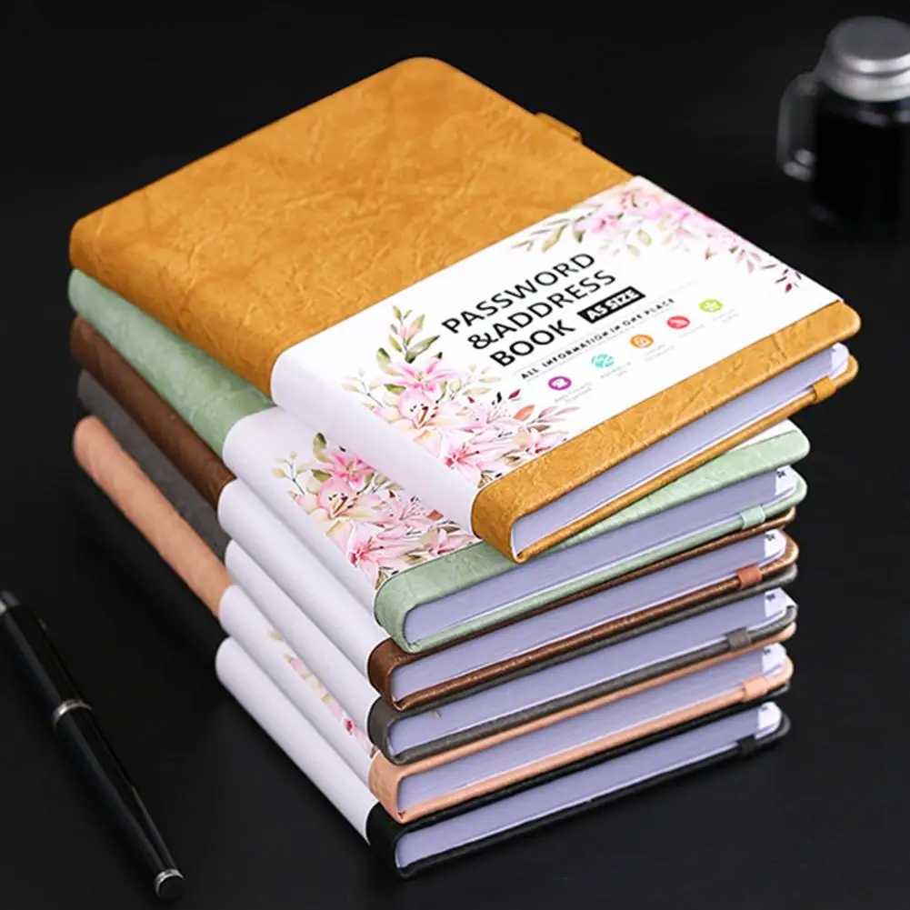 دفتر ملاحظات ممتاز من الجلد الصناعي ، منظم شهري ، ورق ممتاز للبائعين ، مع مخطط