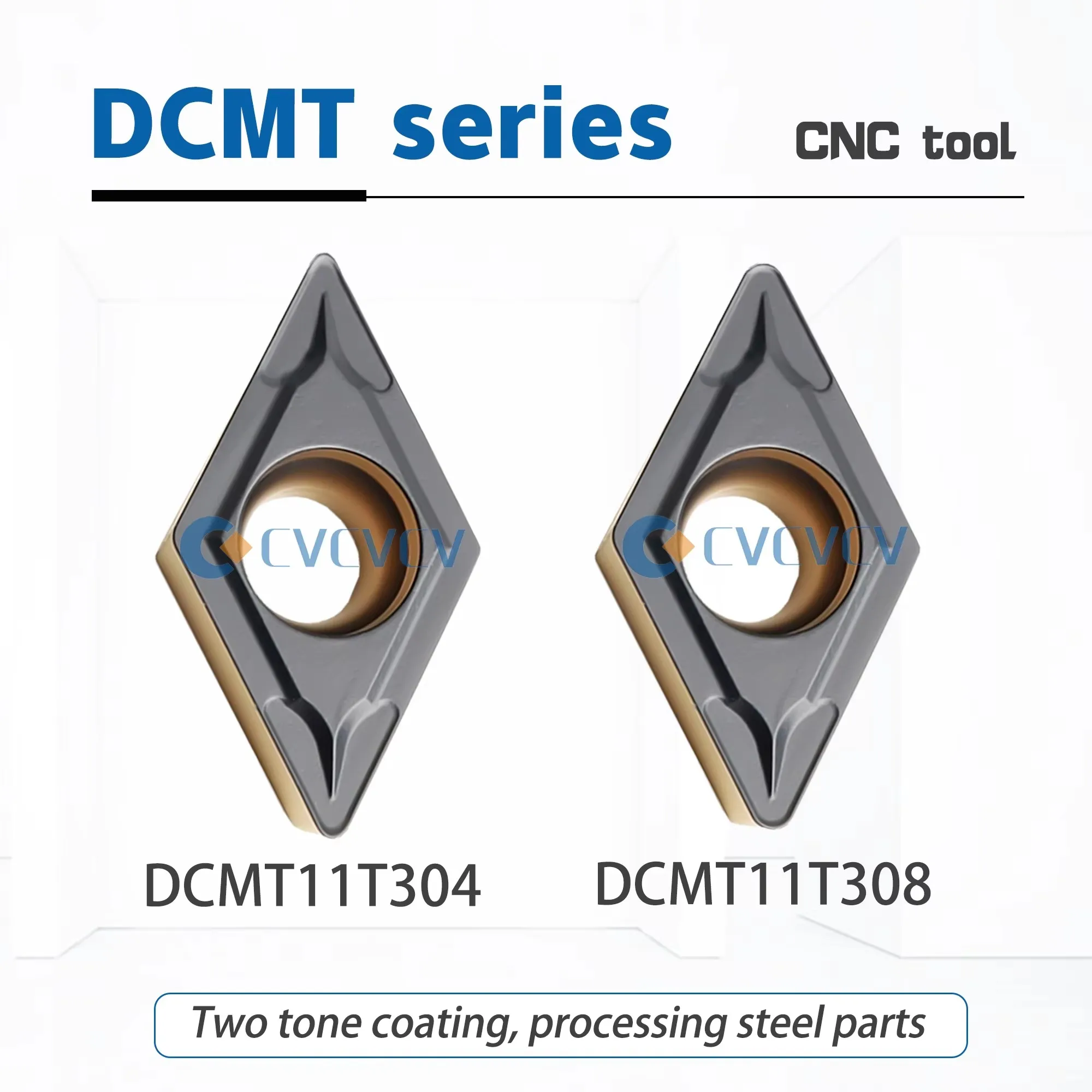 DCMT11T304 DCMT11T308 LF9218 DESAKR Original Numerical Control Lathe Rhombus Inner Hole Lathe Tool Steel Special Two-Color Blade