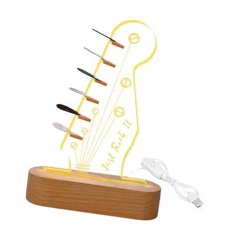 라이트 업 기타 픽 거치대, 기타리스트 기타 액세서리, 홈 데코