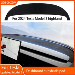 Tappetino a prova di luce per Tesla Model 3+ Tappetino per cruscotto Tappetino protettivo per isolamento termico Tappetini parasole Nuovo Model3 Highland 2024