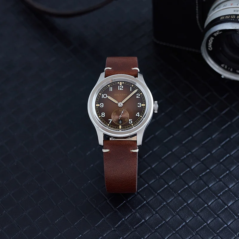 Baltany 39Mm Jam Tangan Lapangan Pria S2081 Dial Kalender Safir 10ATM Baja Tahan Karat Mekanis Jam Tangan Militer Lusin Kotor Pria