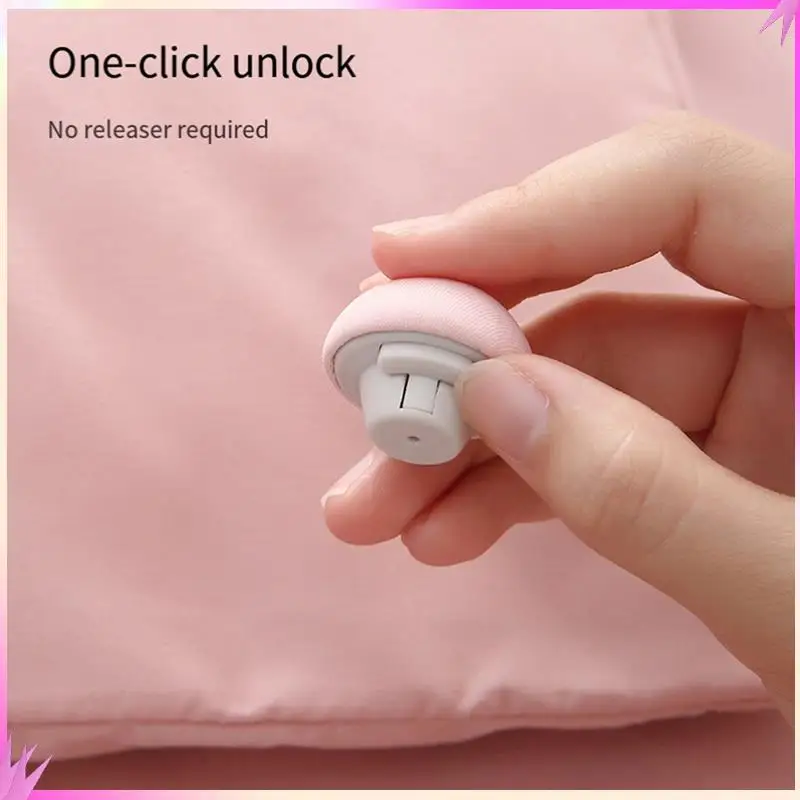 

B50C 40PCS Bedsheet Quilt Clip Duvet Cover Blanket Textiles Fix Buckle One Button Unlock Anti Slip Grippers Home Accessory