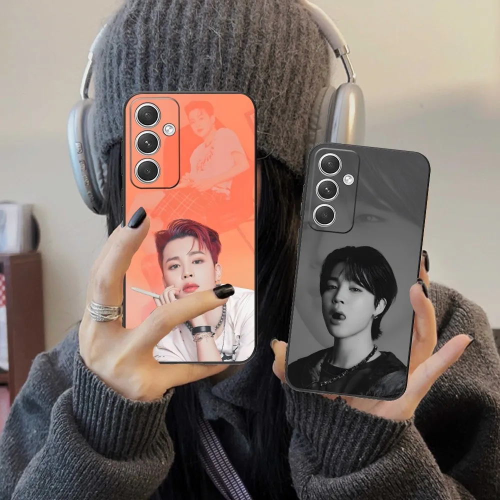 KPOP Cute J-Jimin-S Mobile Cell Phone Case for Samsung Galaxy S24 S23 S22 S21 S20 S10 S9 Plus FE Ultra Lite Black Cover Shell