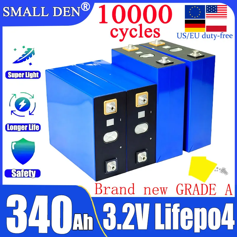 

New A-grade 3.2V 320ah 340ah LiFePo4 rechargeable Battery DIY 12V 24v 48v golf cart camping solar energy storage battery No tax