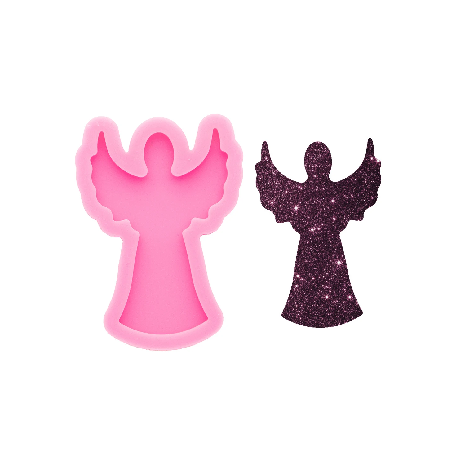 Silicone Fairy Girl Mold Epoxy Resin Making Keychain Molds DIY Charms Pendant Angel Mould Creative Jewelry Craft