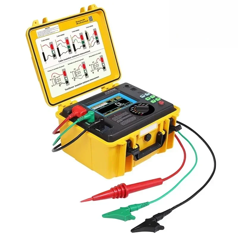 exquisite craftsmanship High Voltage Insulation Resistance Meter With Large Capacity Test Record Storage