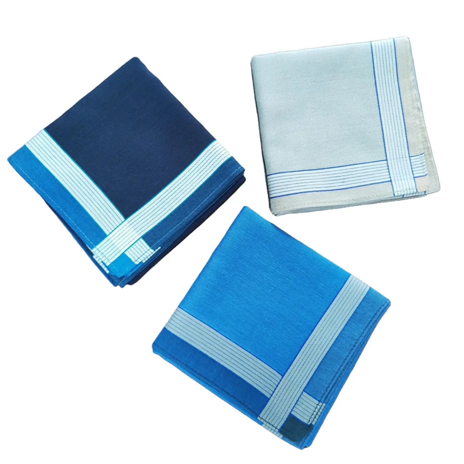 Hankies Pocket Squares, Hankies para casamento concerto e idosos, 16.9 Polegada, 3 pcs