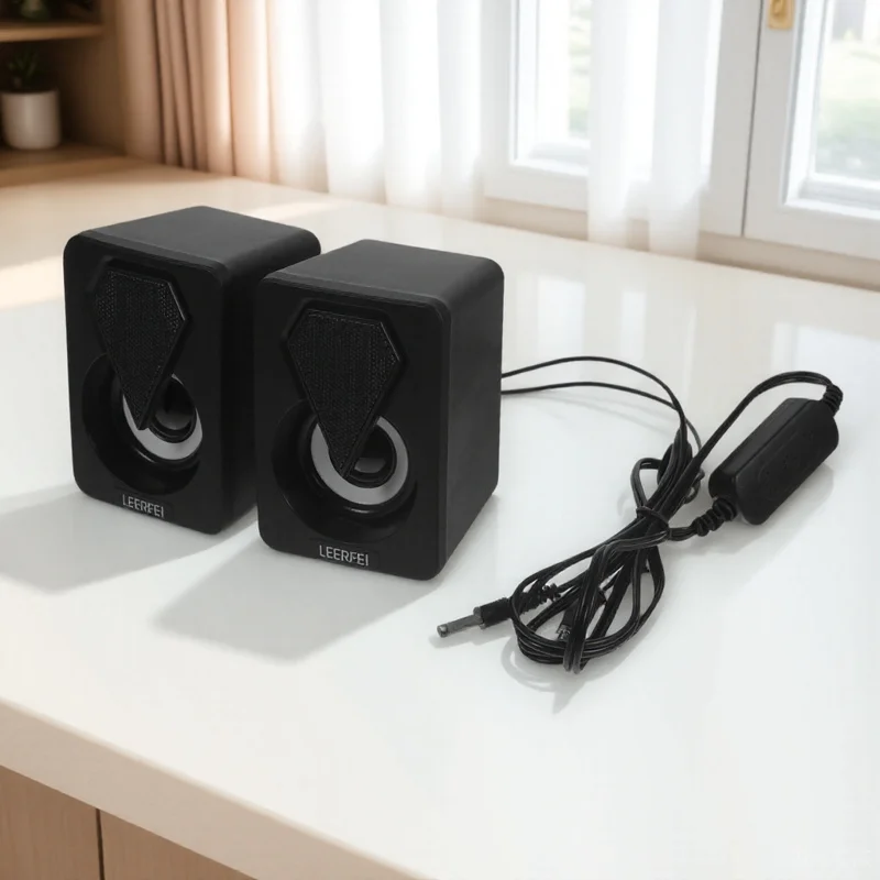 

1 Pair Computer Speakers USB Portable Compact Loudspeaker Box High Volume Music Speaker Office Home Creative Voice Box