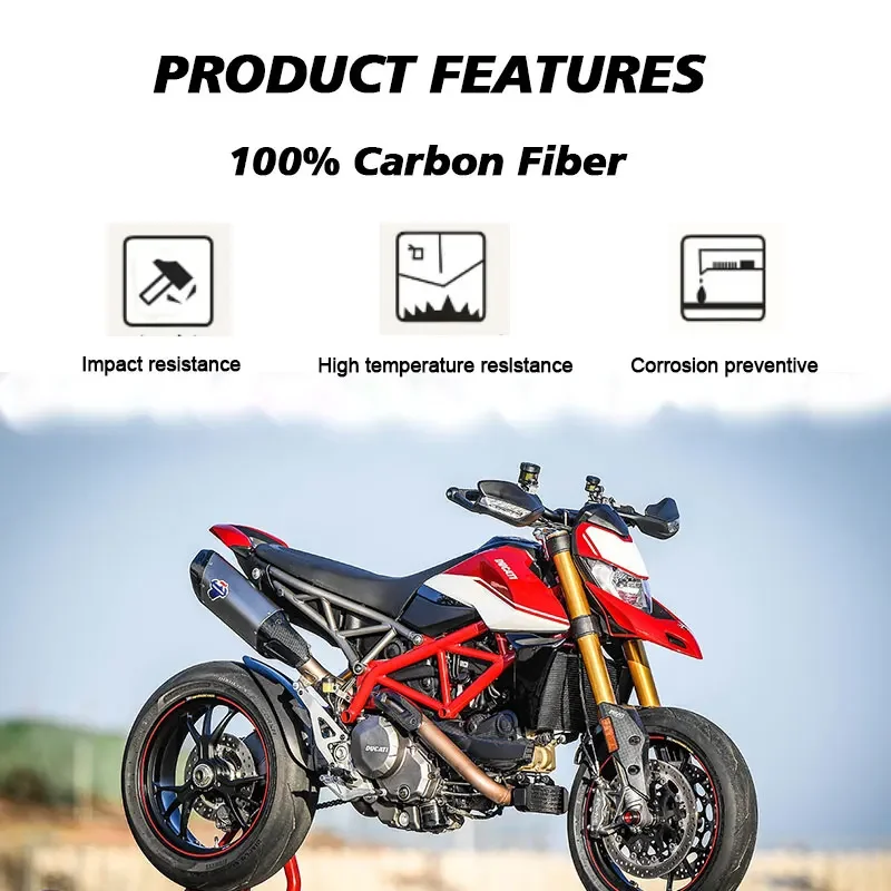 ل DUCATI Hypermotard 950 SP 2019 - 2024 ألياف الكربون الحقيقية الخلفية الذيل مقعد لوحات جانبية غطاء هدية أطقم دراجة نارية الملحقات