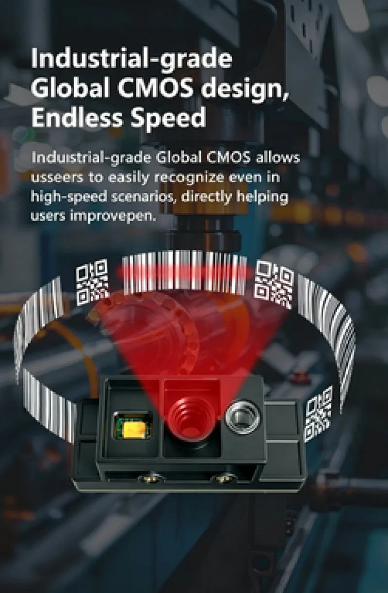 Industrial embedded fixed barcode and QR code scanning recognition engine DPM scanning module for production line