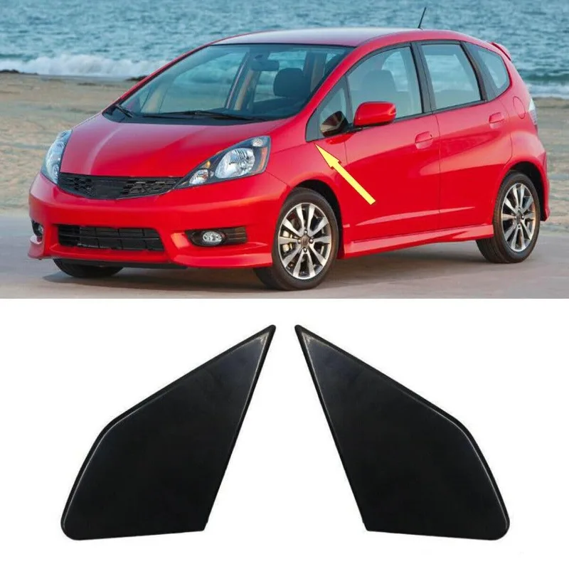 Front Left Right Door Wing Side Mirror Triangle Molding Plate For Honda Fit Jazz 2009-2014 Side Mirror Corner-Window Trim