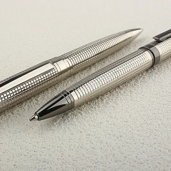 עט מתכת נירוסטה חומר סובב עטי ג'ל דיו כחול כתיבה עט כדורי נקודה 0.7mm לציוד לבית הספר ולמשרד