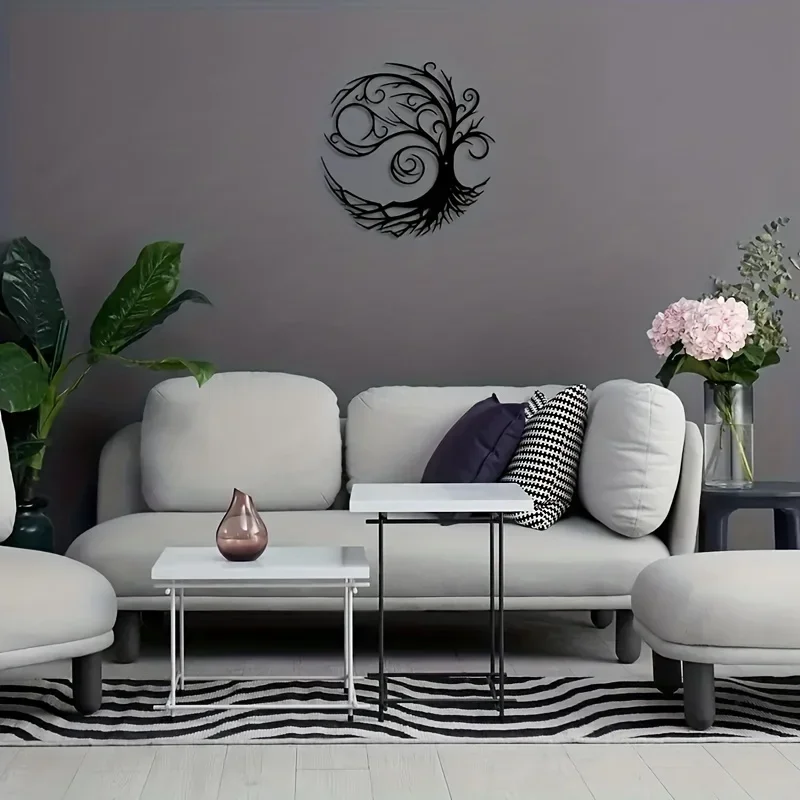 HelloYoung Stunning Tree Of Life Metal Wall Art for Modern Home Decor, Adds Artistic Flair And Natural Elegance To Any Room