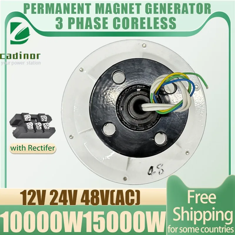 20KW 100-500Rpm High Power Magnetic Dynamo Water Turbine Hydro Alternator Free Energy Windmill Wind Turbine Generator 12V24V 48V