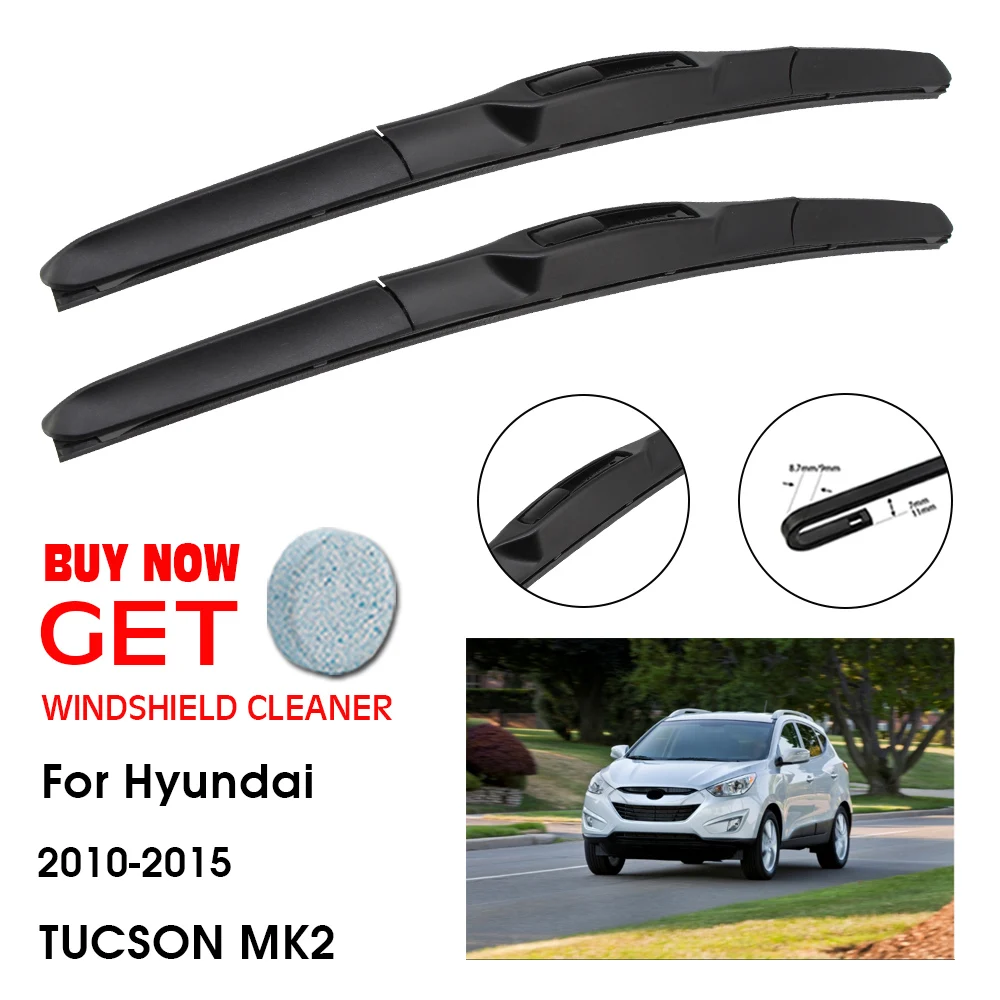 

Car Wiper For Hyundai TUCSON MK2 24"+16" 2010-2015 Front Window Washer Windscreen Windshield Wipers Blades Accessories