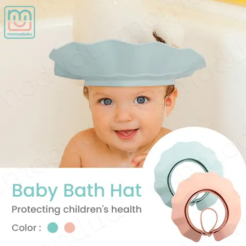Adjustable Bath Cap, Soft Waterproof Shield for Baby & Kids to Protect Eyes from Shampoo