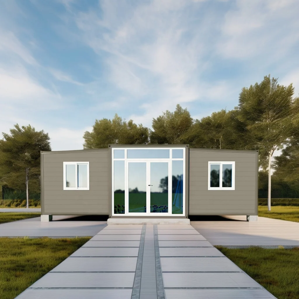 Luxury 40ft Two-Bedroom 1-Bathroom Prefab House Expandable Luxury Folding Container Home Sale Made Shipping Container Material