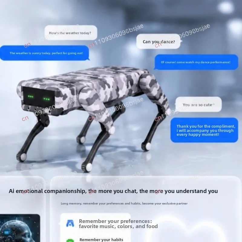 AI robot dog artificial intelligence desktop robot dog programmable dance movement voice accompany desktop toy
