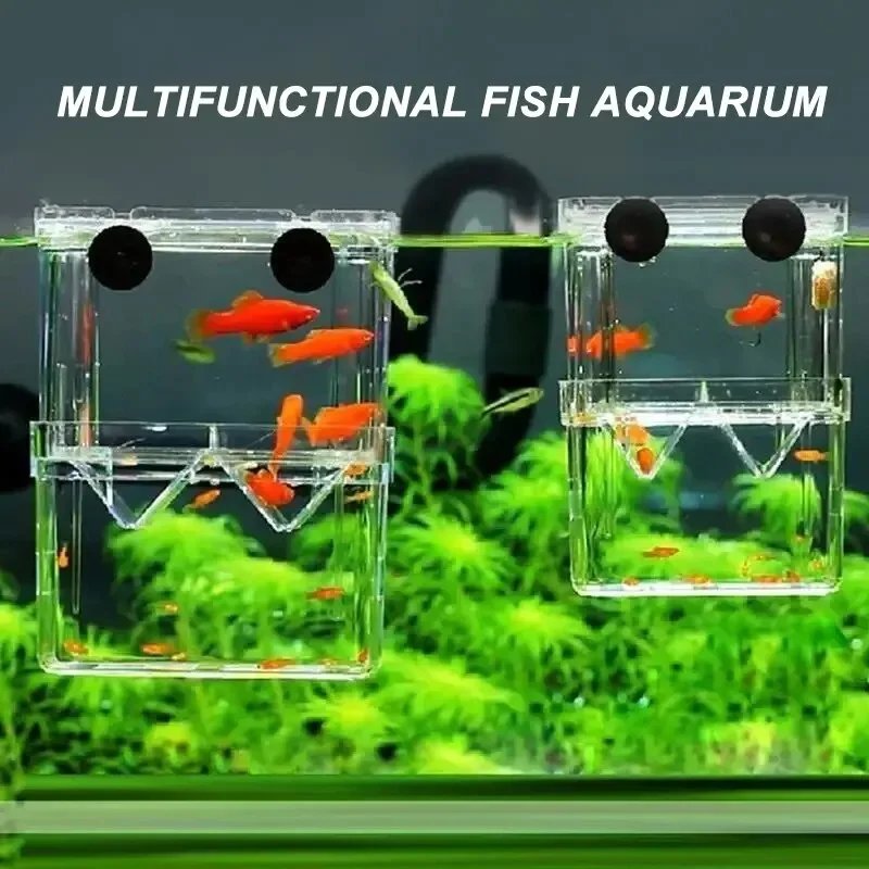 Fish Tank Acrylic Fish Breeding Isolation Box Betta Fish Aquarium Breeder Fish Tank Hatching Incubator Fish House Home Hatchery