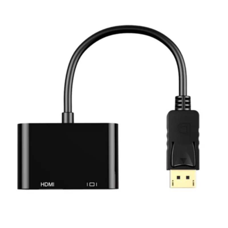High Definition DP to HDMI + VGA Adapter Cable for Laptop Graphics Card Interface Display Converter