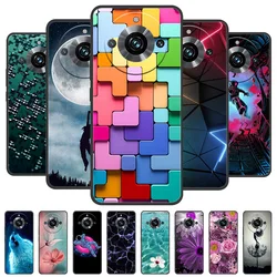 Cover For Realme 11 Pro Plus Case Black Silicone Cute Painted TPU Coque for Realme11 Pro Capa Realme 11 5G 203 Funda Protective