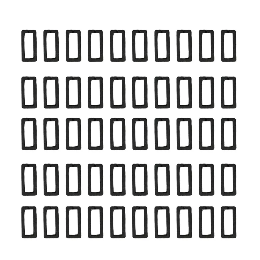 

50pcs Wooden Earring Pendants Pre-Drilled Hollow Geometric Diy Jewelry Making Charms Craft Supplies Accessories Black