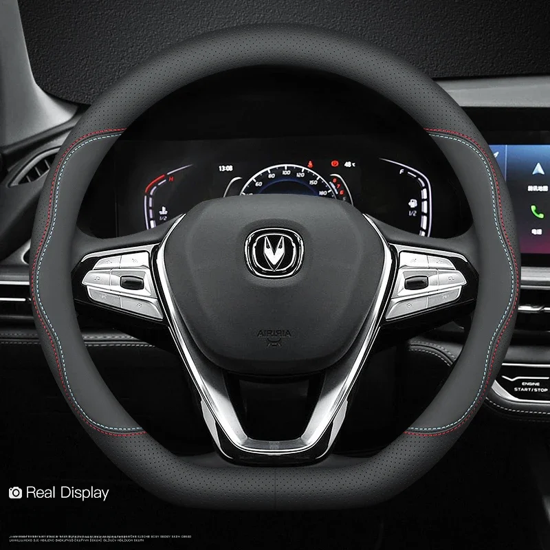 Leather Car Steering Wheel Cover Suitable for Changan PLUS Cs35 Cs55 Cs85 Cs95 CS35PLUS CS15 Eado V3 Yaxiang Hunter F70