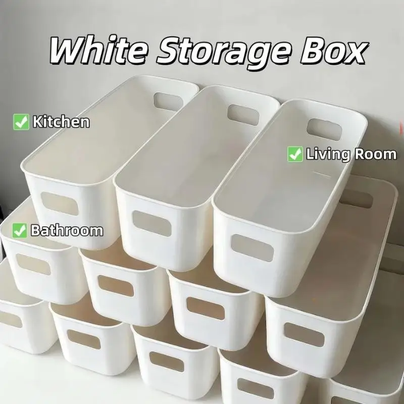 9Pcs Dustproof Multifunctional Storage Box Non-slip Sundries Organizer for Kitchen Bathroom Makeup Snacks