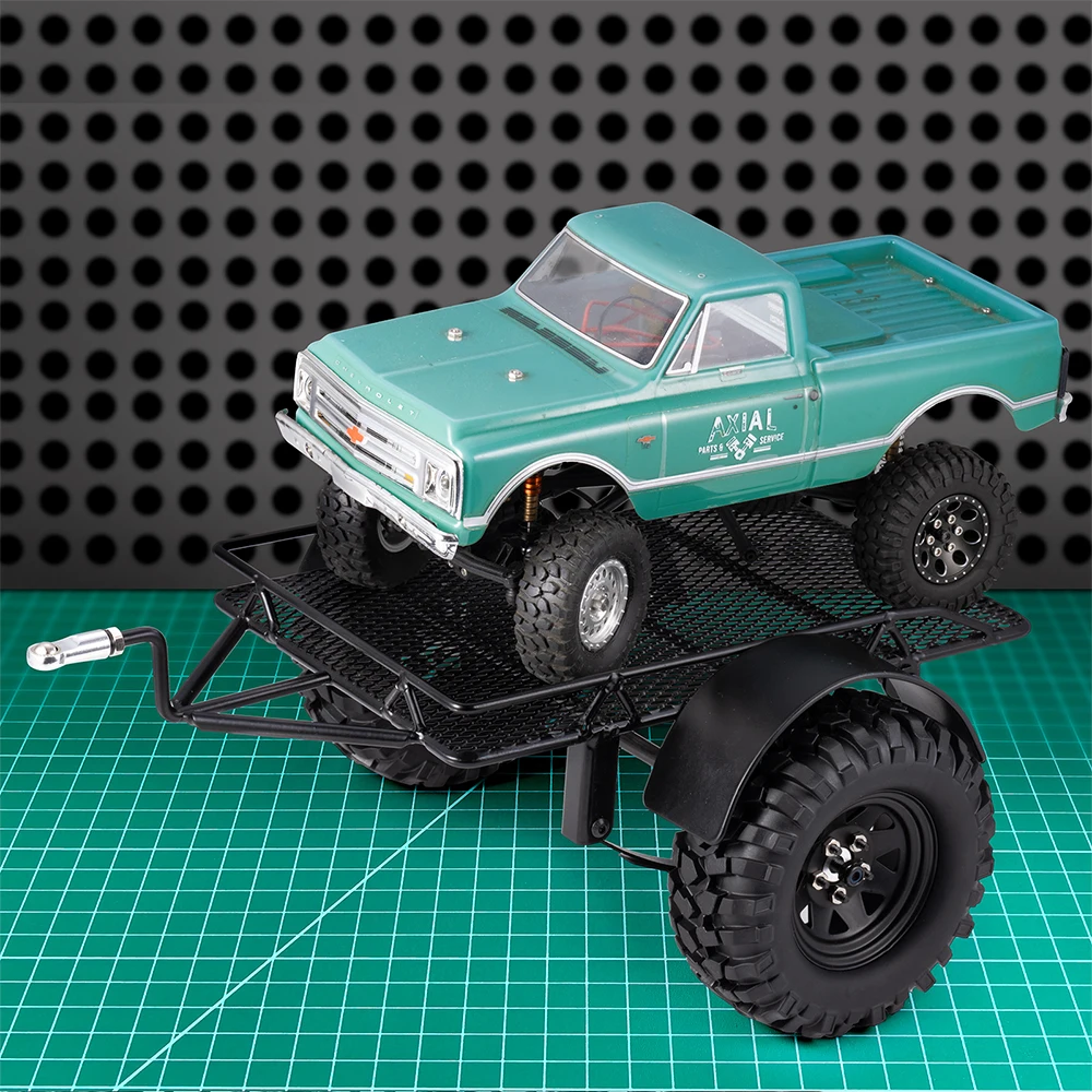 AXSPEED โลหะ RC รถ Trailer Cargo Carrier สําหรับ TRX4-M 1/18 Axial SCX24 1/24 RC รถอะไหล่อัพเกรดอุปกรณ์เสริม