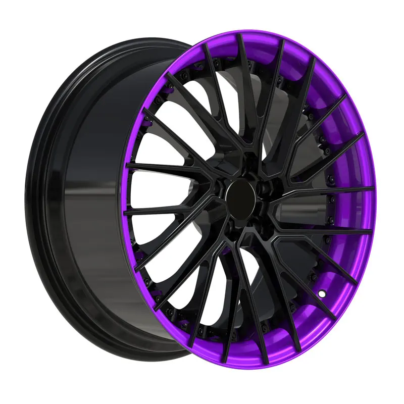 Factory Directly Supply 5x112/114.3/120 Forged Aluminium Alloy Car Wheels Deep Dish Customer Two Piece Racing Car Wheels