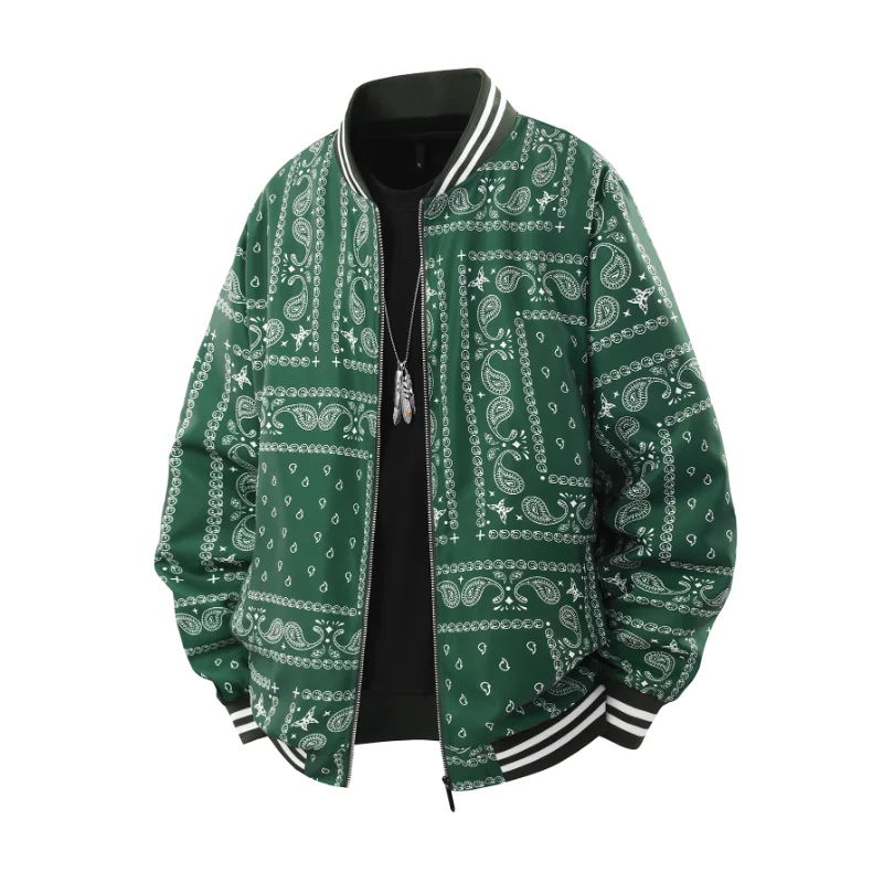 Casual Stand Collar Top Simple and Versatile Trendy Jacket for Men Korean Style Gradient Sports Top