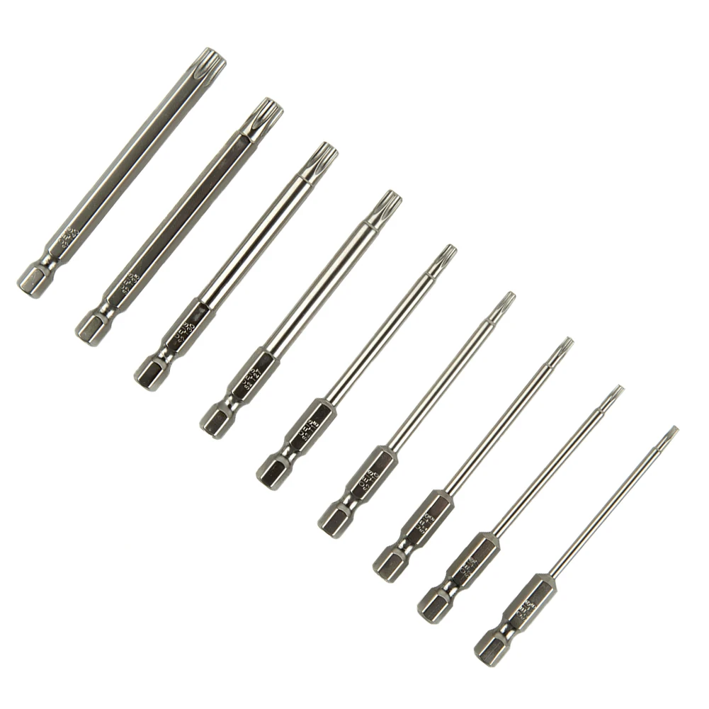 1 szt. 75mm pusta wkrętak Torx 1/4 Cal uchwyt sześciokątny głowica magnetyczna końcówka do śrubokrętu Torx6T7 T8 T9 T10 T15 T20 T25 T27 T30 T35