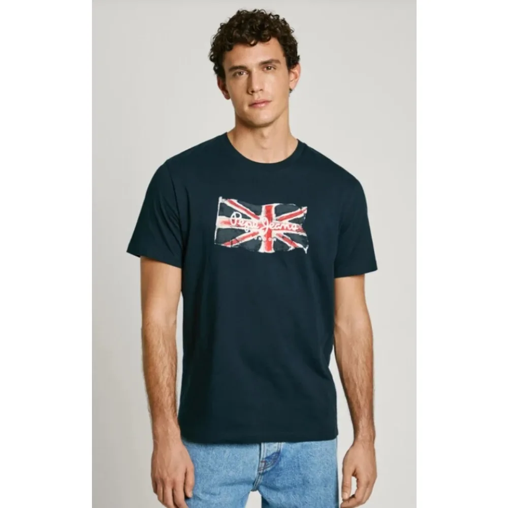 

Summer New Pepejeans Letter Print Short-sleeved T-shirt Men's and Women's Cotton Round Neck Casual and Comfortable T-shirt Top