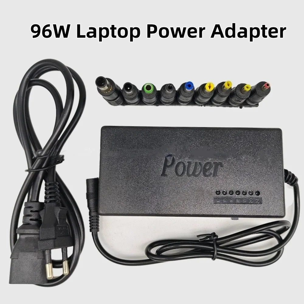 

96W Laptop Power Adapter 12-24V Adjustable Voltage Laptop Charger Adapter Portable Use 4A Laotop Power Supply Adapter Notebook